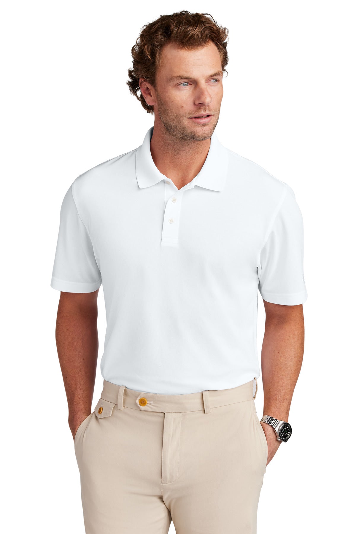 Brooks Brothers BB18220 Mesh Pique Performance Polo