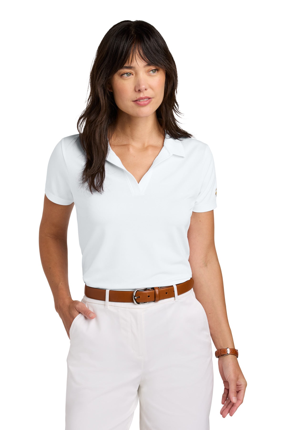 Brooks Brothers BB18221 Women's Mesh Pique Performance Polo