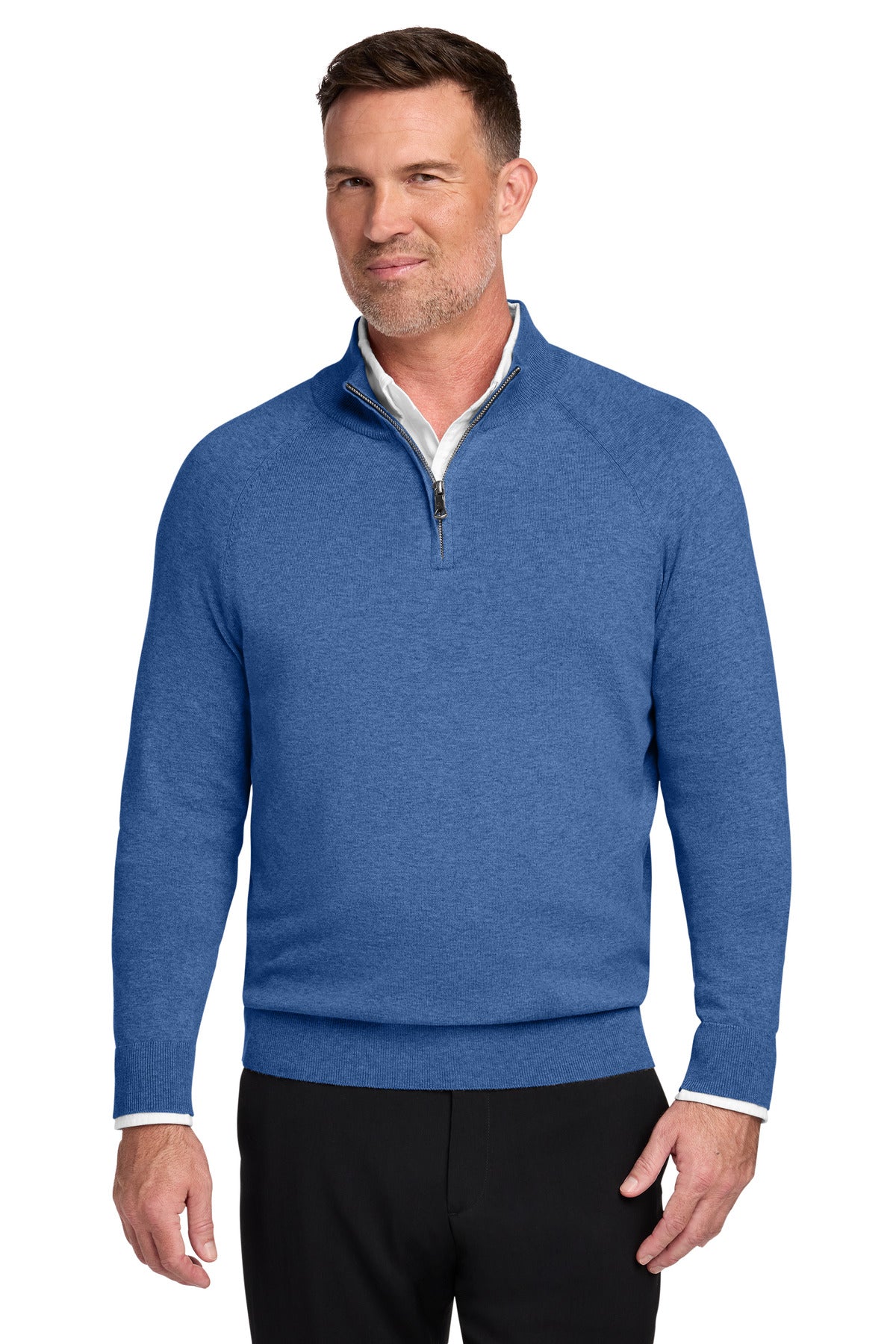 Brooks Brothers BB18402 Cotton Stretch 1/4-Zip Sweater