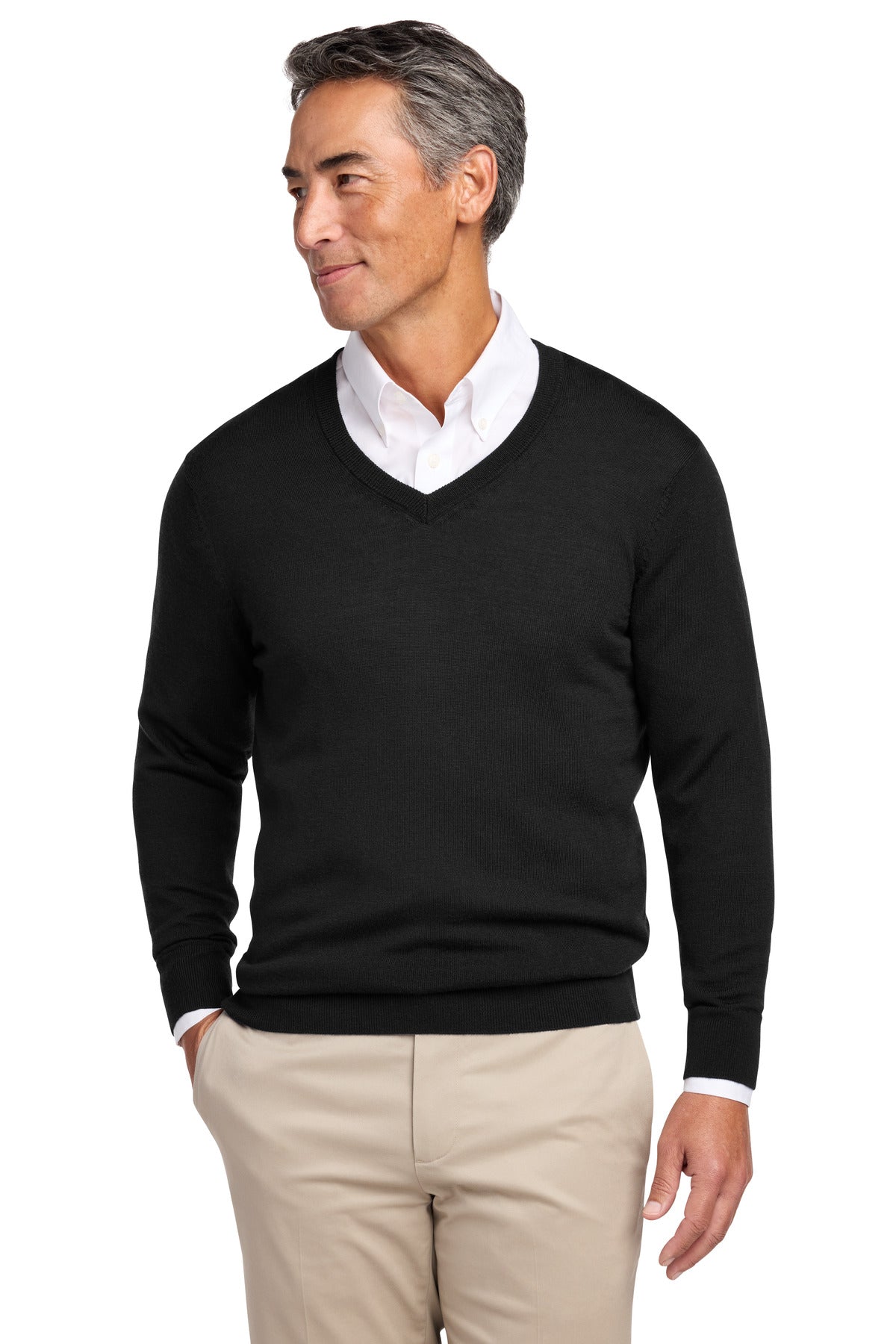 Brooks Brothers BB18410 Washable Merino V-Neck Sweater