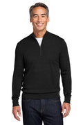 Brooks Brothers BB18412 Washable Merino Birdseye 1/4-Zip Sweater