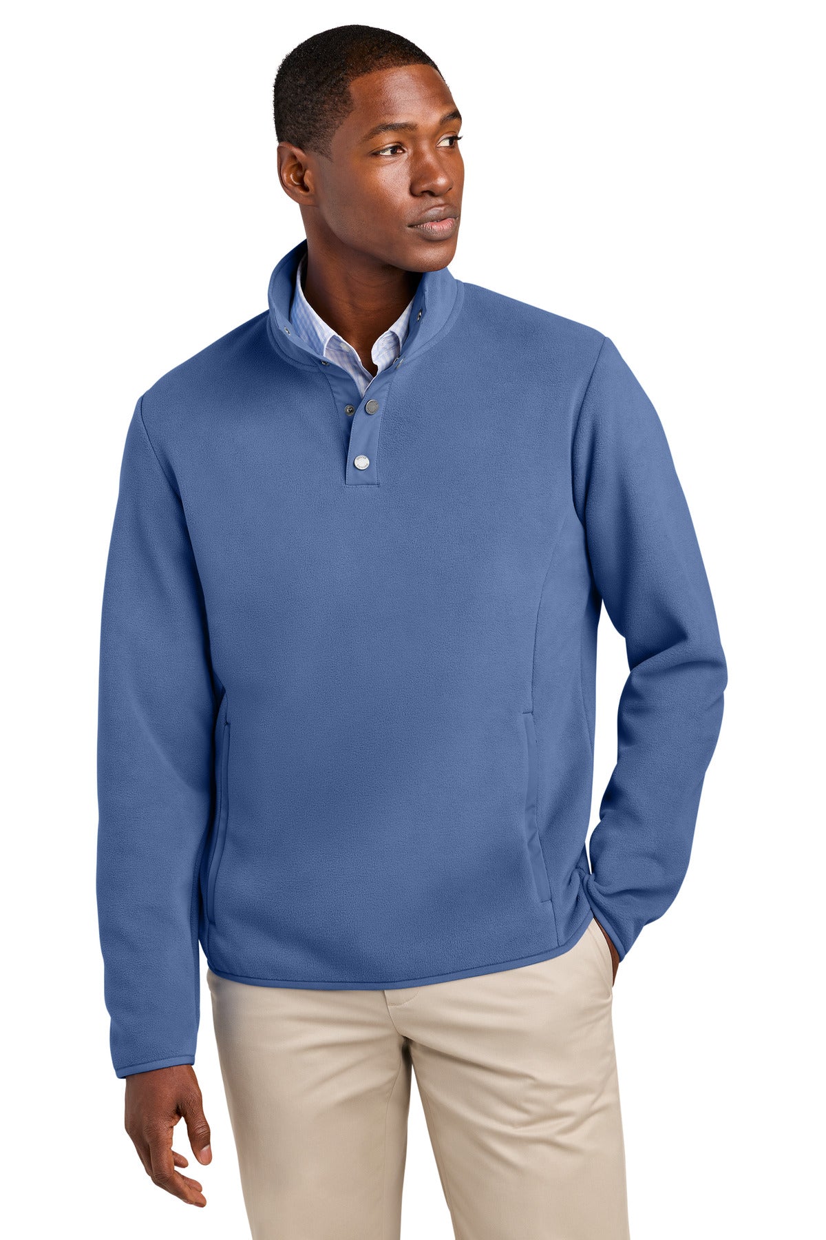 Brooks Brothers BB18612 Fleece 1/4-Snap Neck
