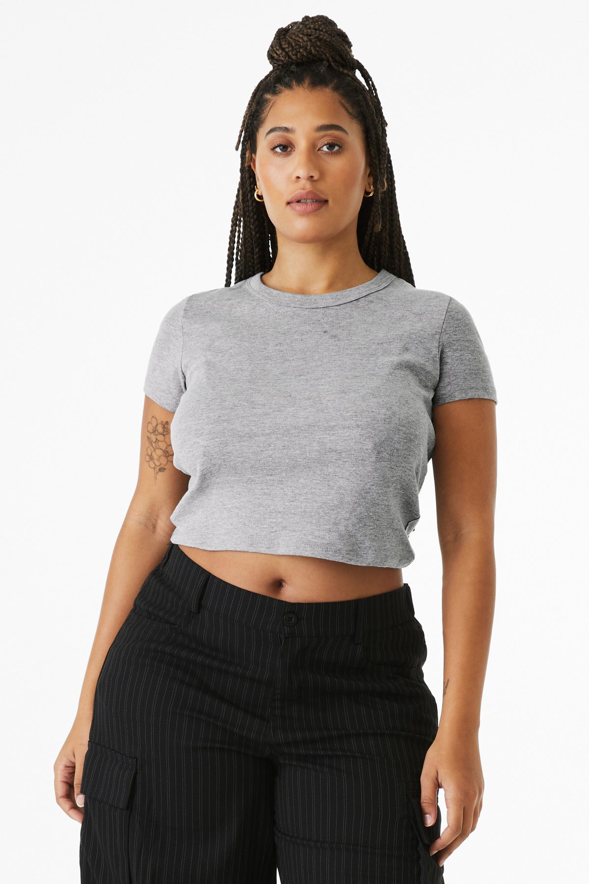 Playera baby tee para mujer Micro Rib - 5.4 oz | BELLA+CANVAS BC1010