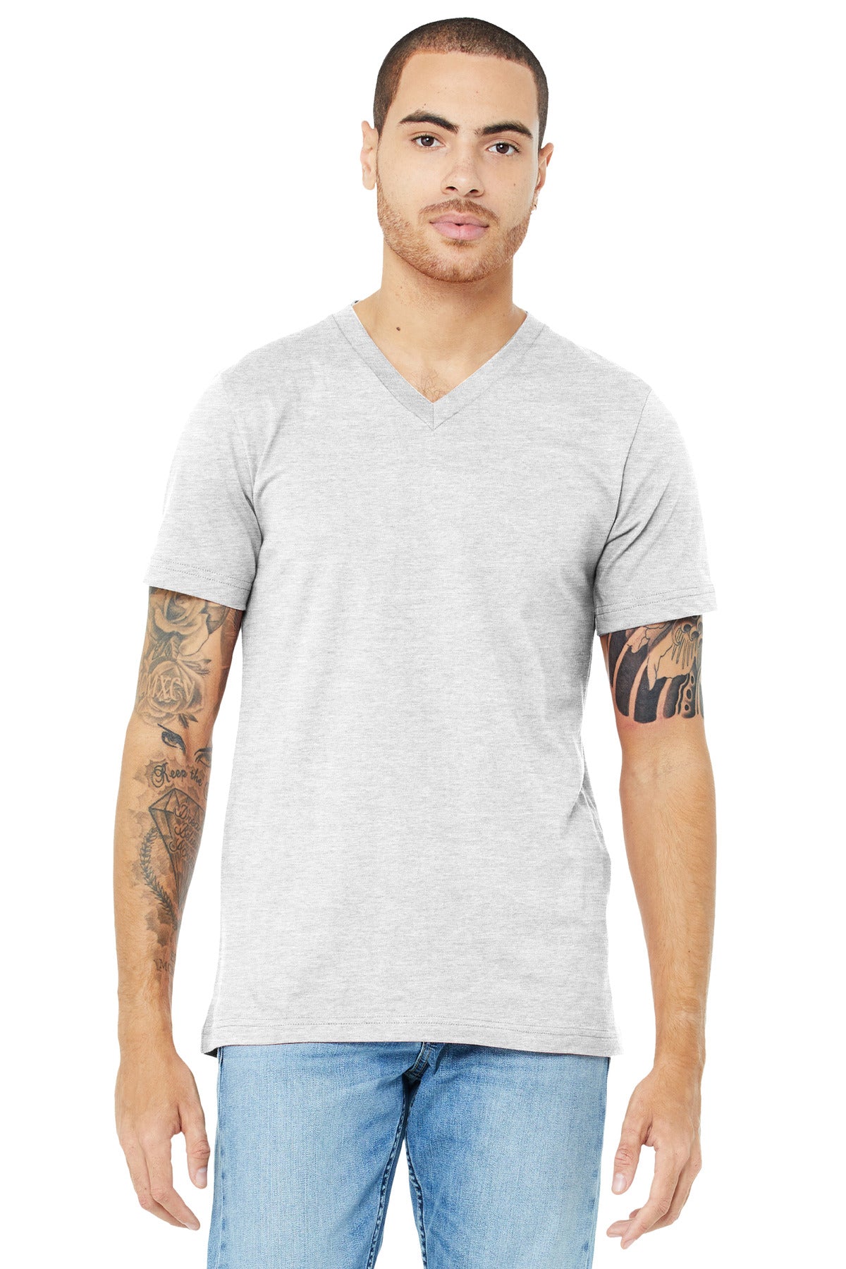 Playera unisex de jersey con cuello en V y manga corta - 4.2 oz | BELLA+CANVAS BC3005