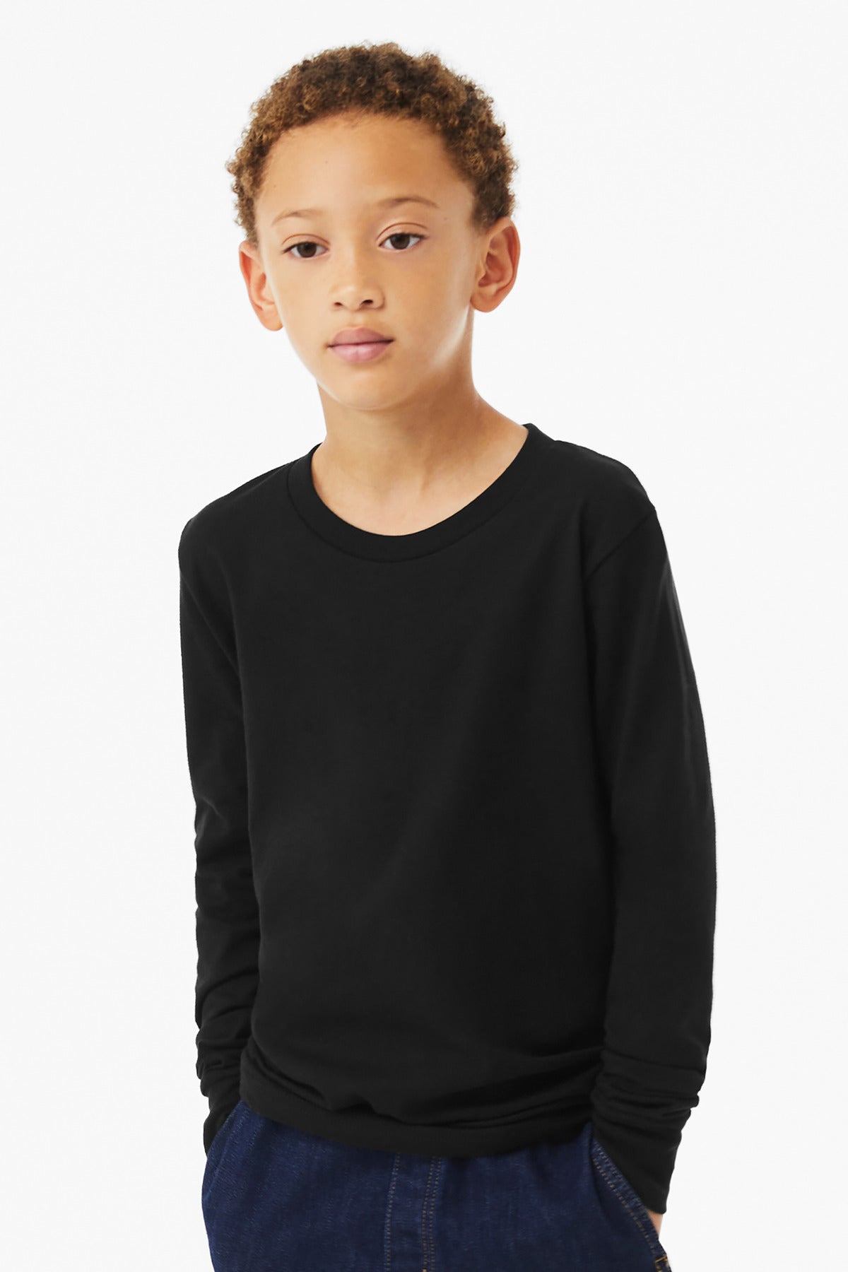 Bella + Canvas BC3501YCVC Youth Heather CVC Long Sleeve Tee