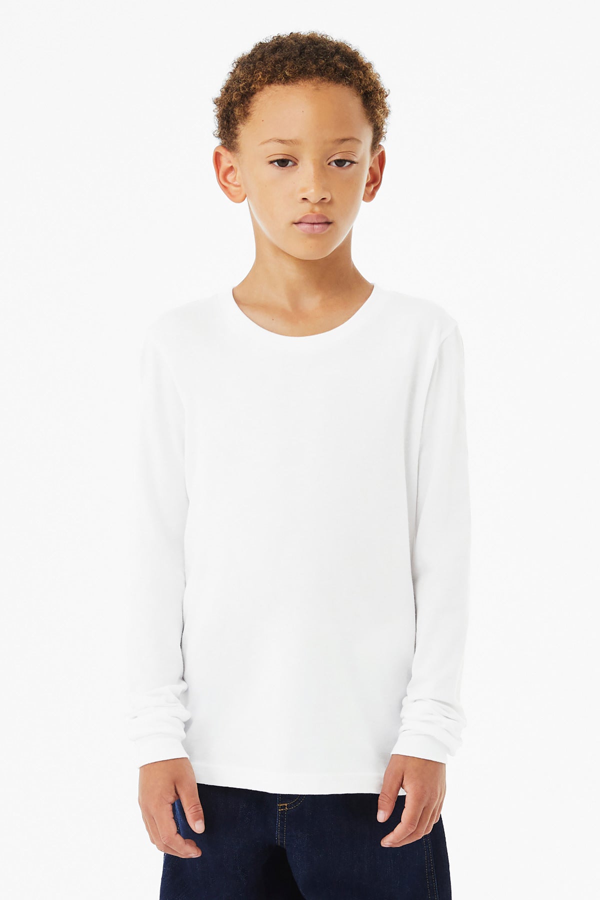 Bella + Canvas BC3501YCVC Youth Heather CVC Long Sleeve Tee