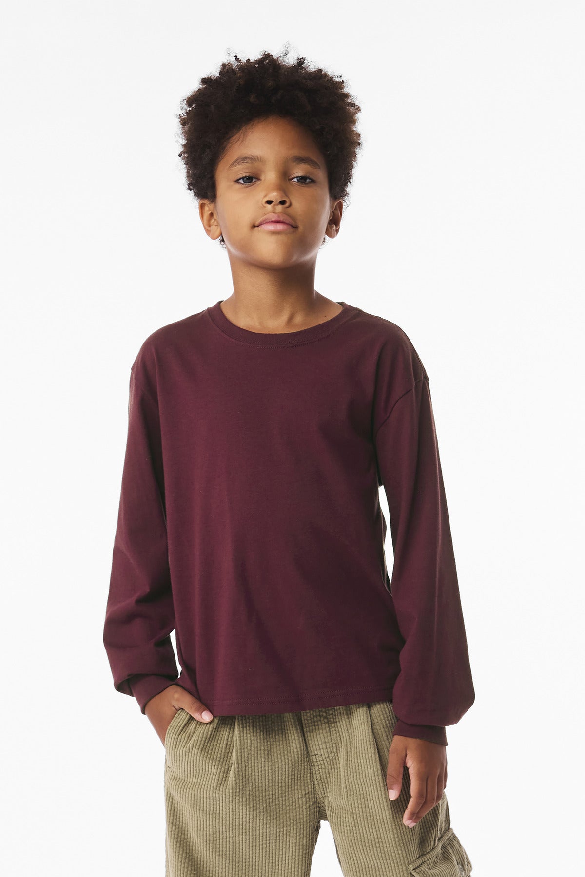 Bella + Canvas BC3511Y Youth 6-Ounce Heavyweight Long Sleeve Tee