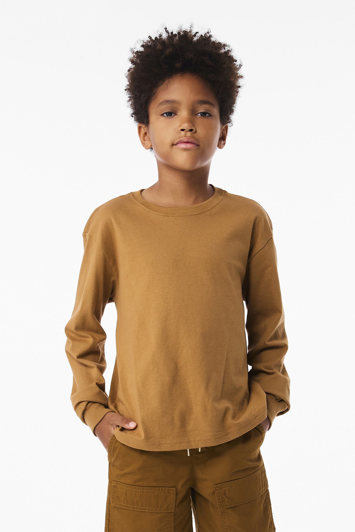 Bella + Canvas BC3511Y Youth 6-Ounce Heavyweight Long Sleeve Tee