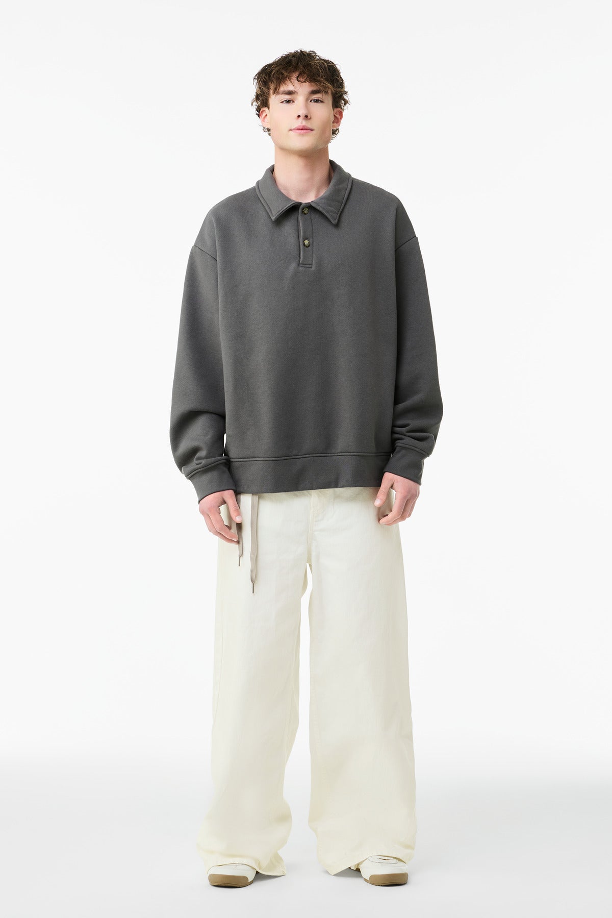 Bella + Canvas BC4741 Unisex 10-Ounce Polo Sweatshirt