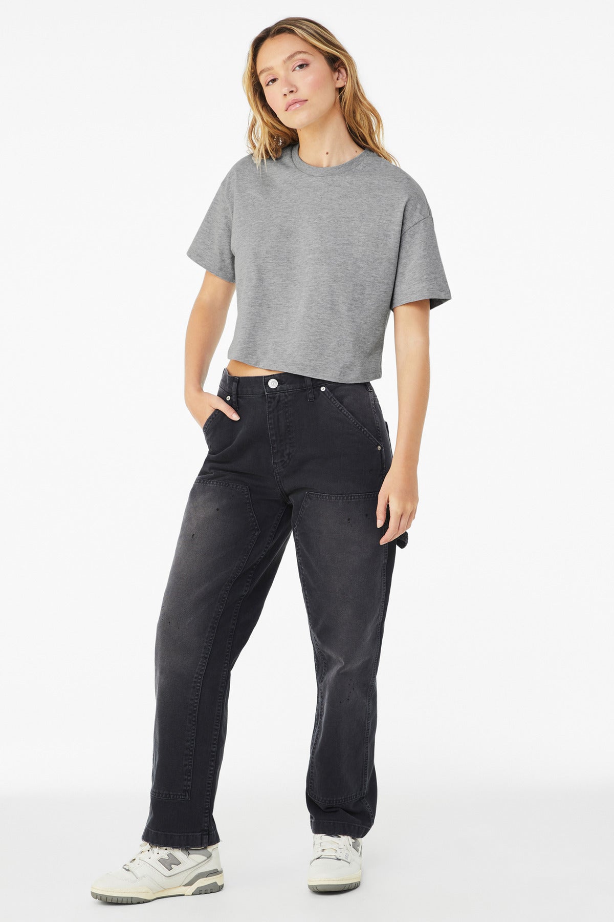 Playera crop de jersey para mujer - 4.2 oz | BELLA+CANVAS BC6482