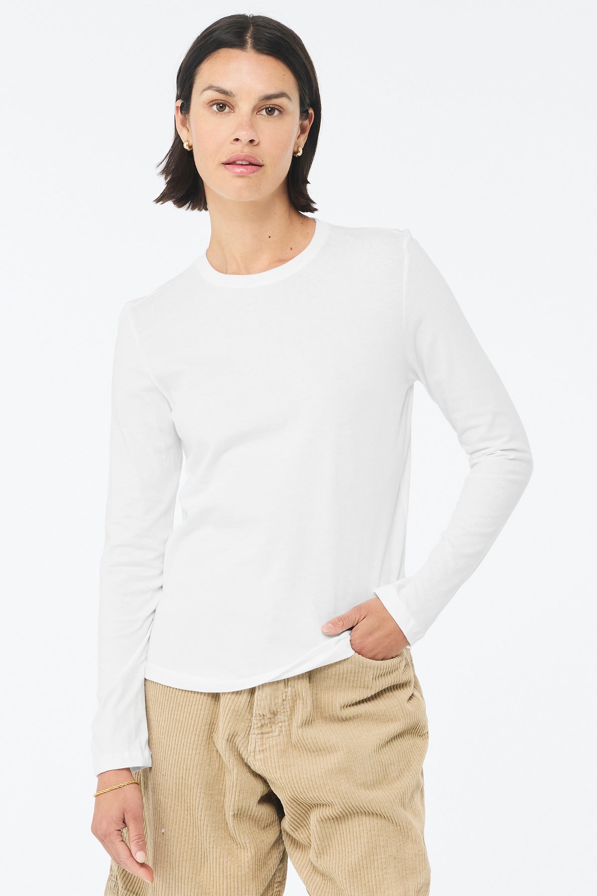 Playera de manga larga de jersey para mujer - 4.2 oz | BELLA+CANVAS BC6500