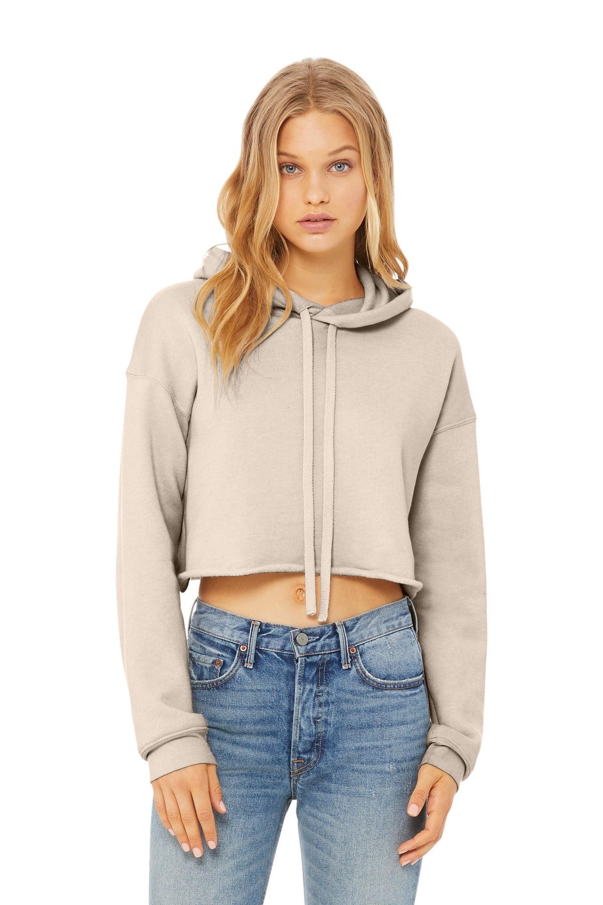 Bella + Canvas BC7502 Women's Sponge Fleece Cropped Fleece Hoodie