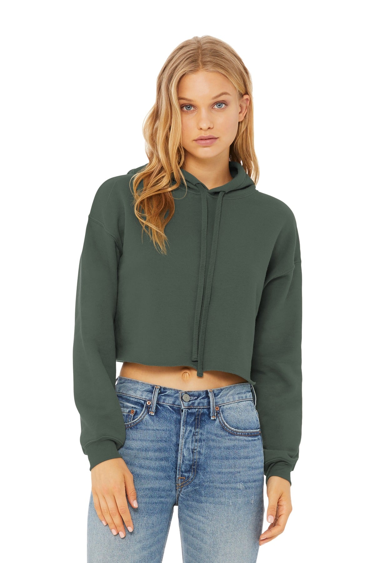 Bella + Canvas BC7502 Women's Sponge Fleece Cropped Fleece Hoodie