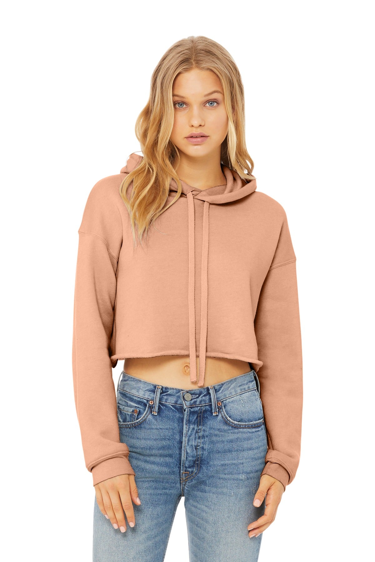 Bella + Canvas BC7502 Women's Sponge Fleece Cropped Fleece Hoodie