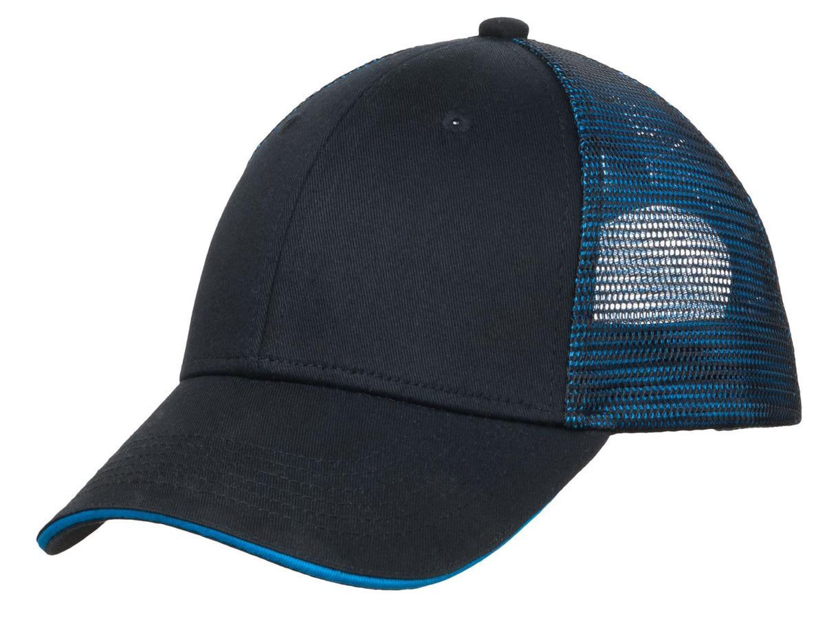 Port Authority C818 Double Mesh Snapback Sandwich Bill Cap