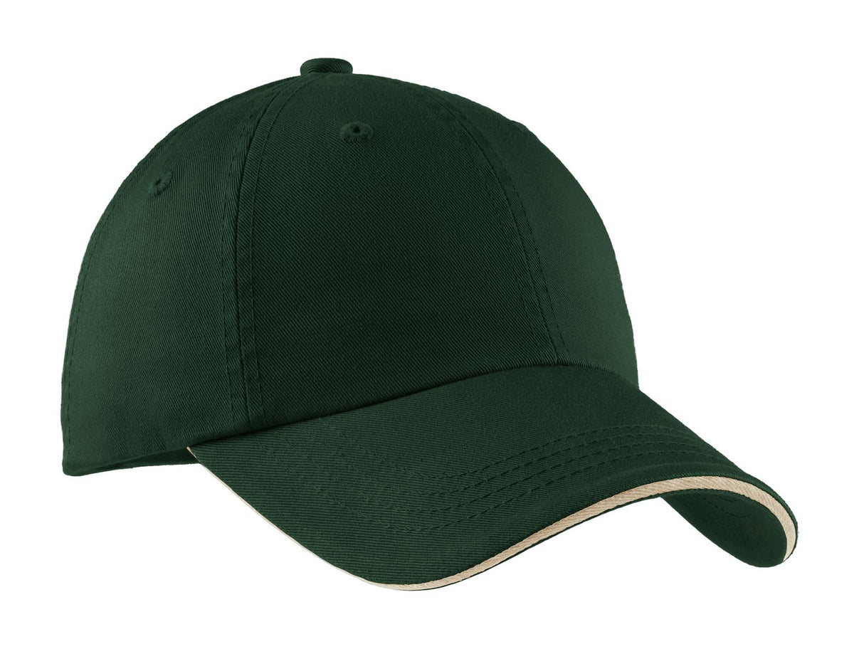 Port Authority C830 Sandwich Bill Cap with Striped Closure