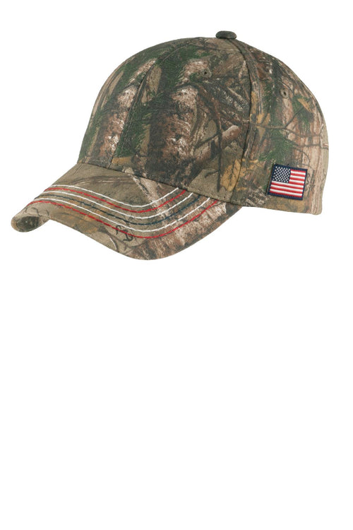 Port Authority C909 Americana Contrast Stitch Camouflage Cap