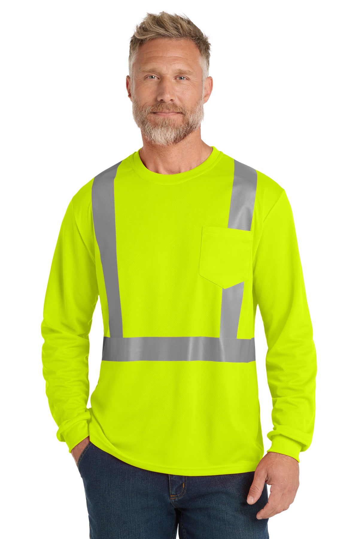 CornerStone CS201 ANSI 107 Class 2 Mesh Long Sleeve Tee
