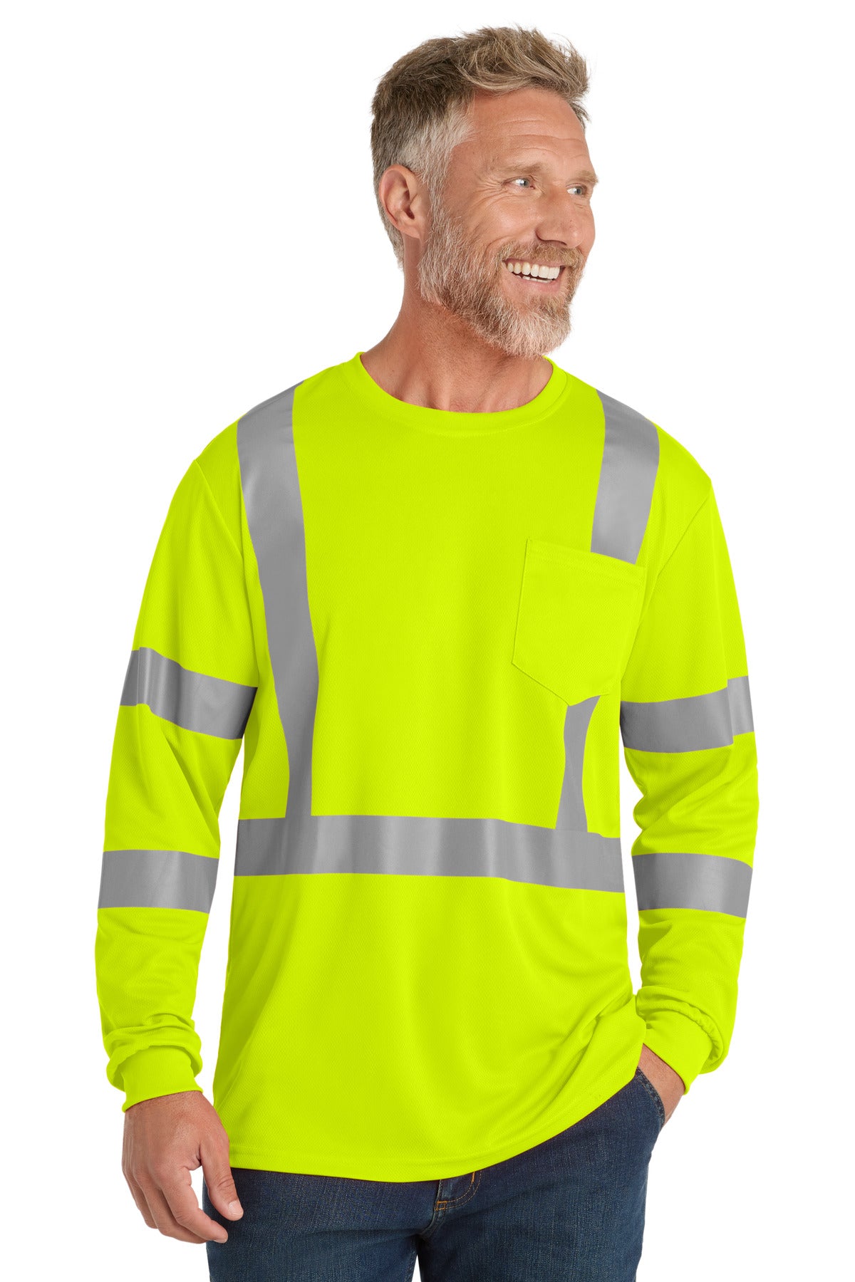 CornerStone CS203 ANSI 107 Class 3 Mesh Long Sleeve Tee