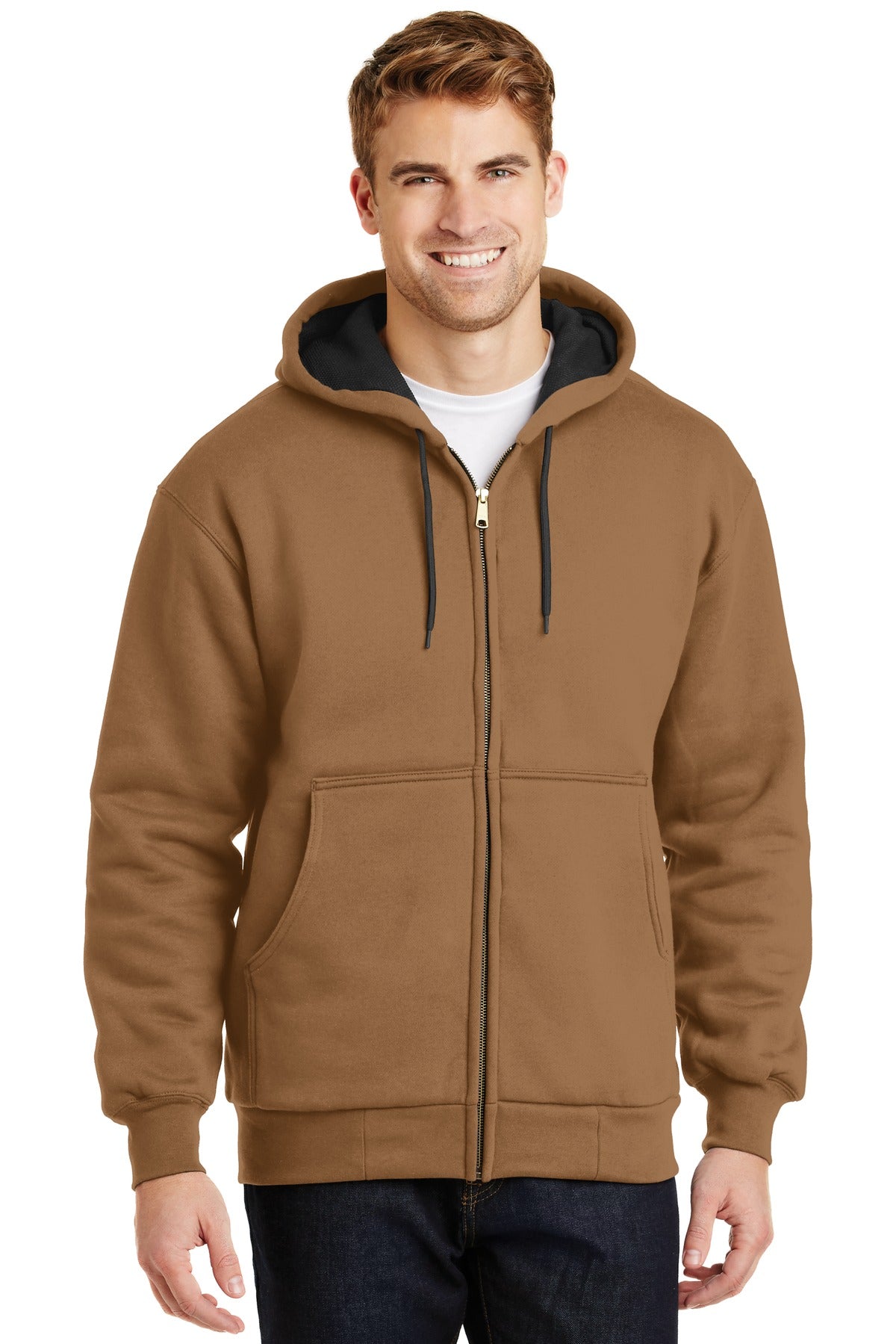 CornerStone CS620 Heavyweight Full-Zip Hooded Sweatshirt with Thermal Lining