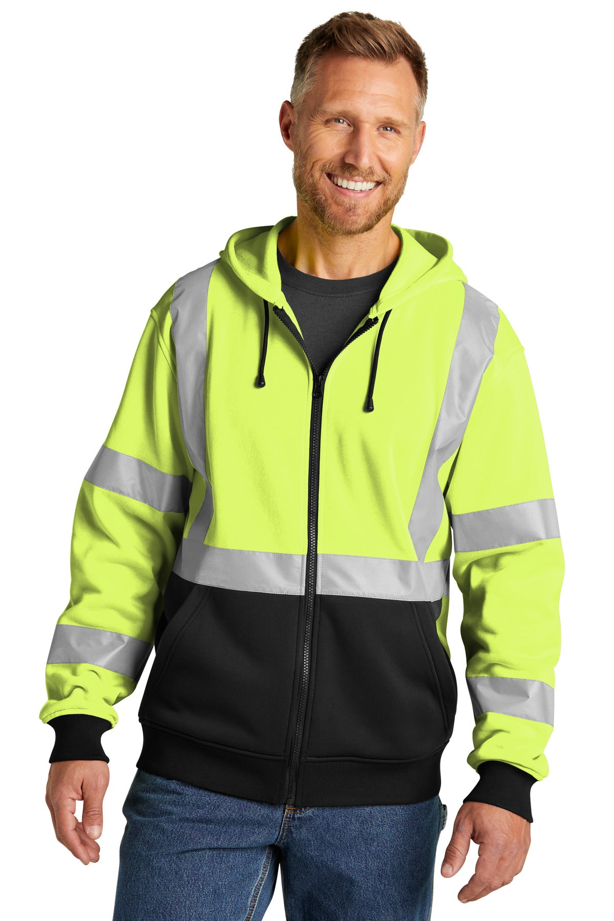 CornerStone CSF300 A107 Class 3 Heavy-Duty Fleece Full-Zip Hoodie