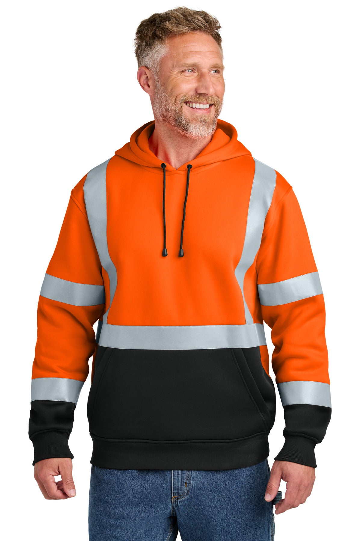 ANSI 107 Class 3 Heavy-Duty Fleece Pullover Hoodie - 8.6 oz | CornerStone CSF301