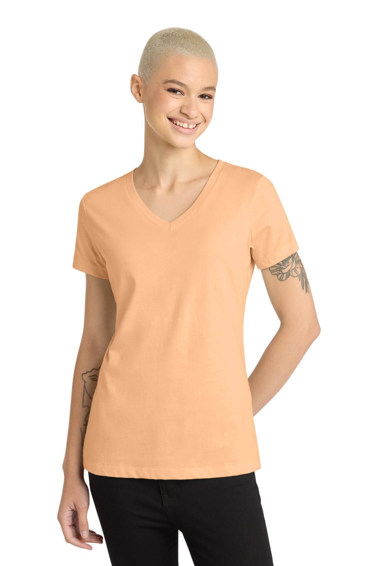 Women's Perfect Weight® V-Neck Tee - 4.3 oz | District DM1170L