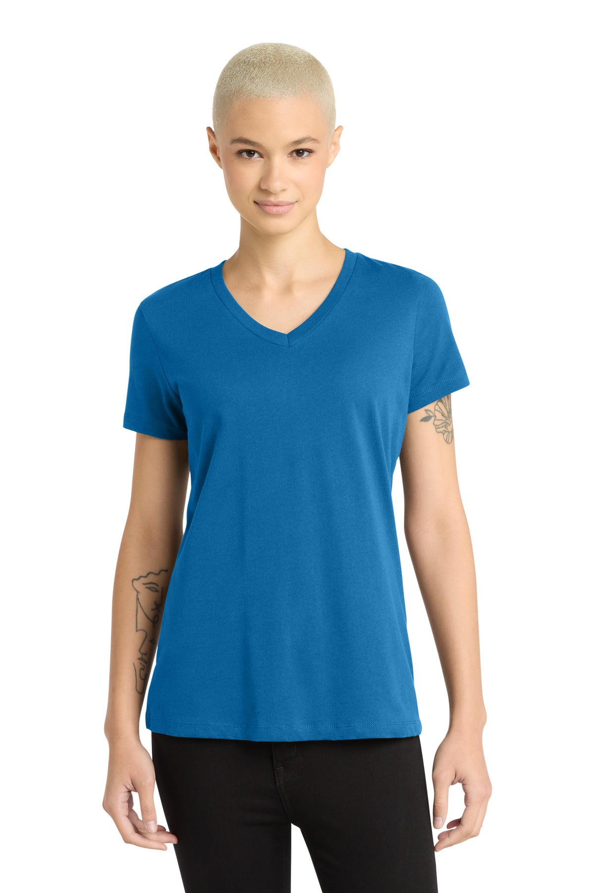 Playera cuello en V Perfect Weight ® para mujer - 4.3 oz | District DM1170L