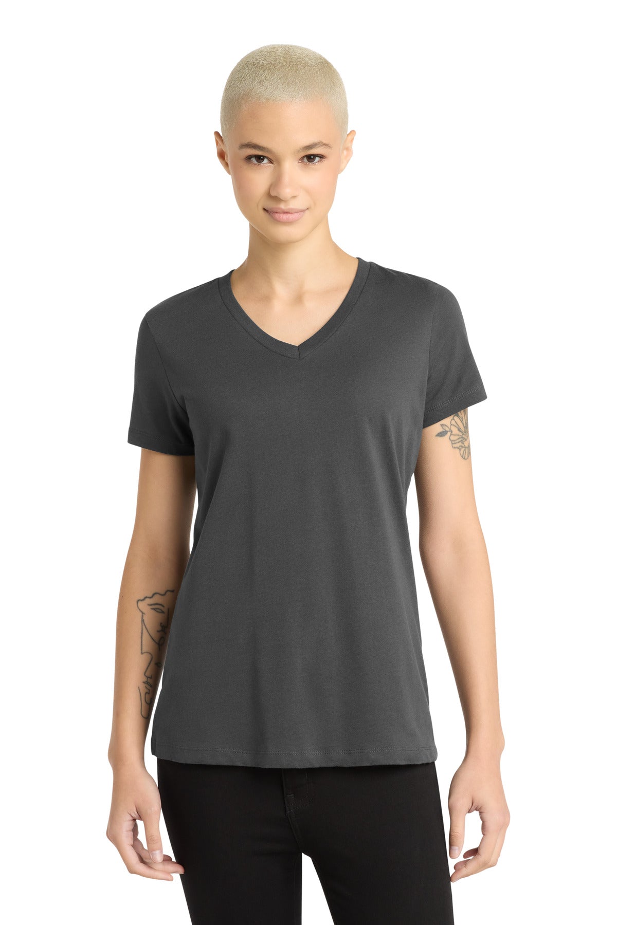 Playera cuello en V Perfect Weight ® para mujer - 4.3 oz | District DM1170L