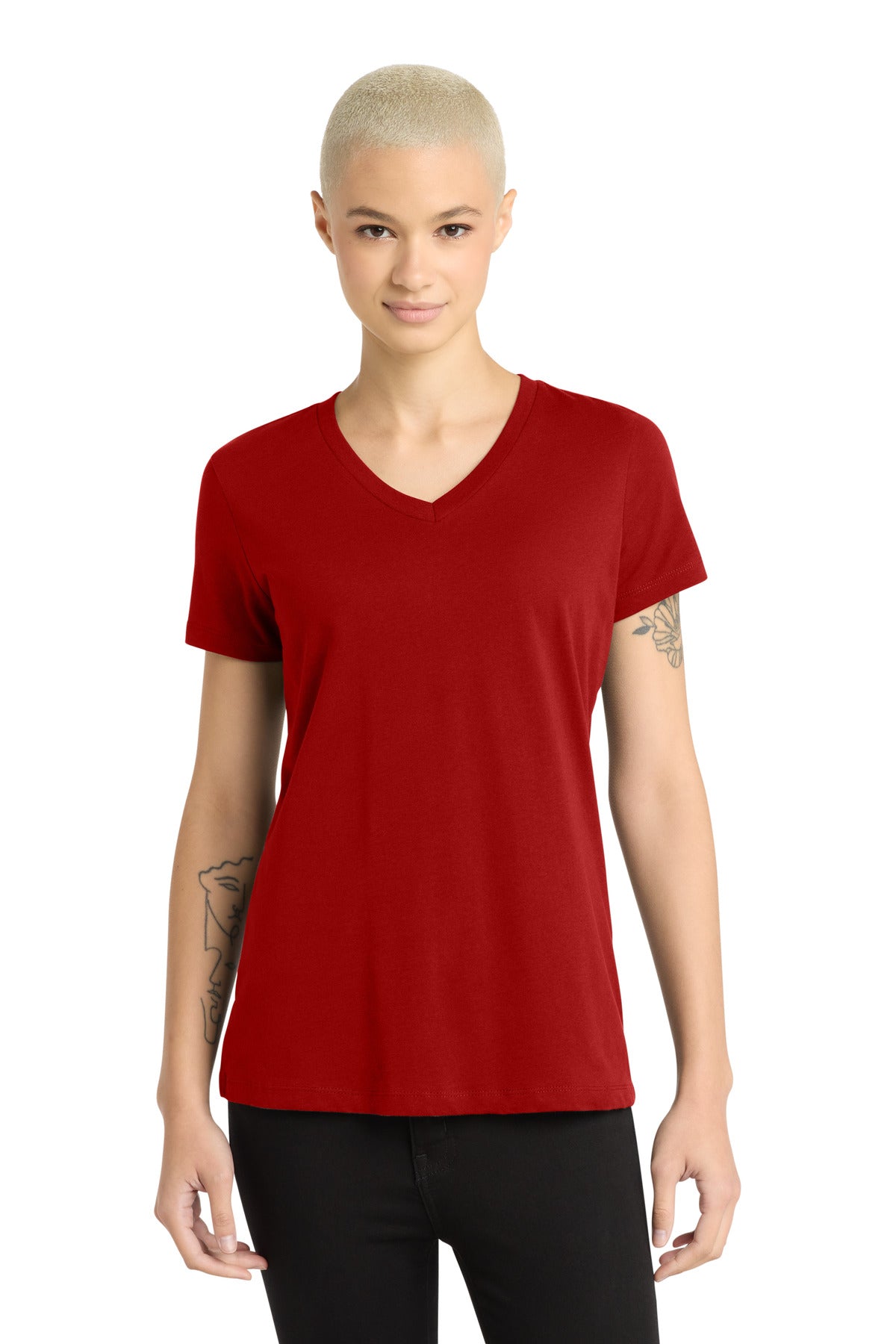 Playera cuello en V Perfect Weight ® para mujer - 4.3 oz | District DM1170L