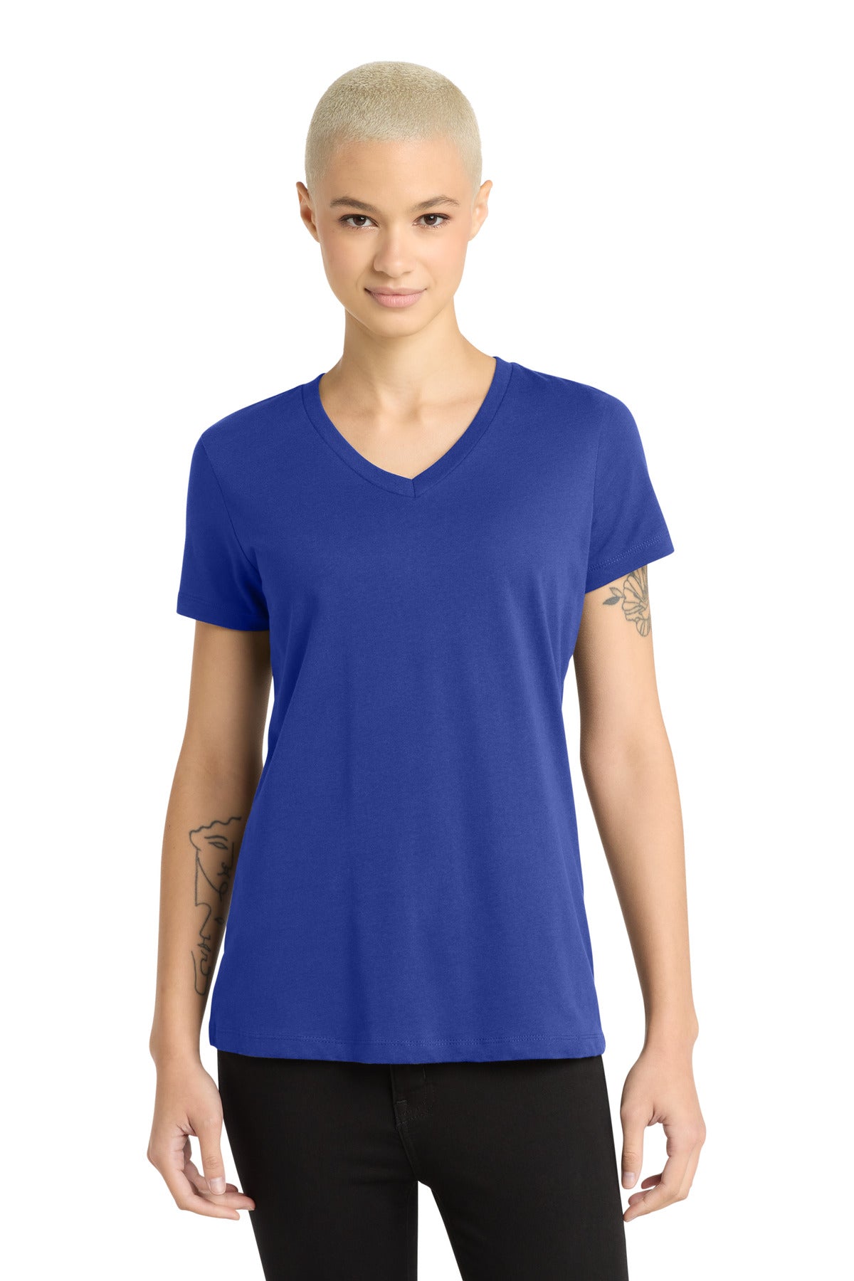 Playera cuello en V Perfect Weight ® para mujer - 4.3 oz | District DM1170L