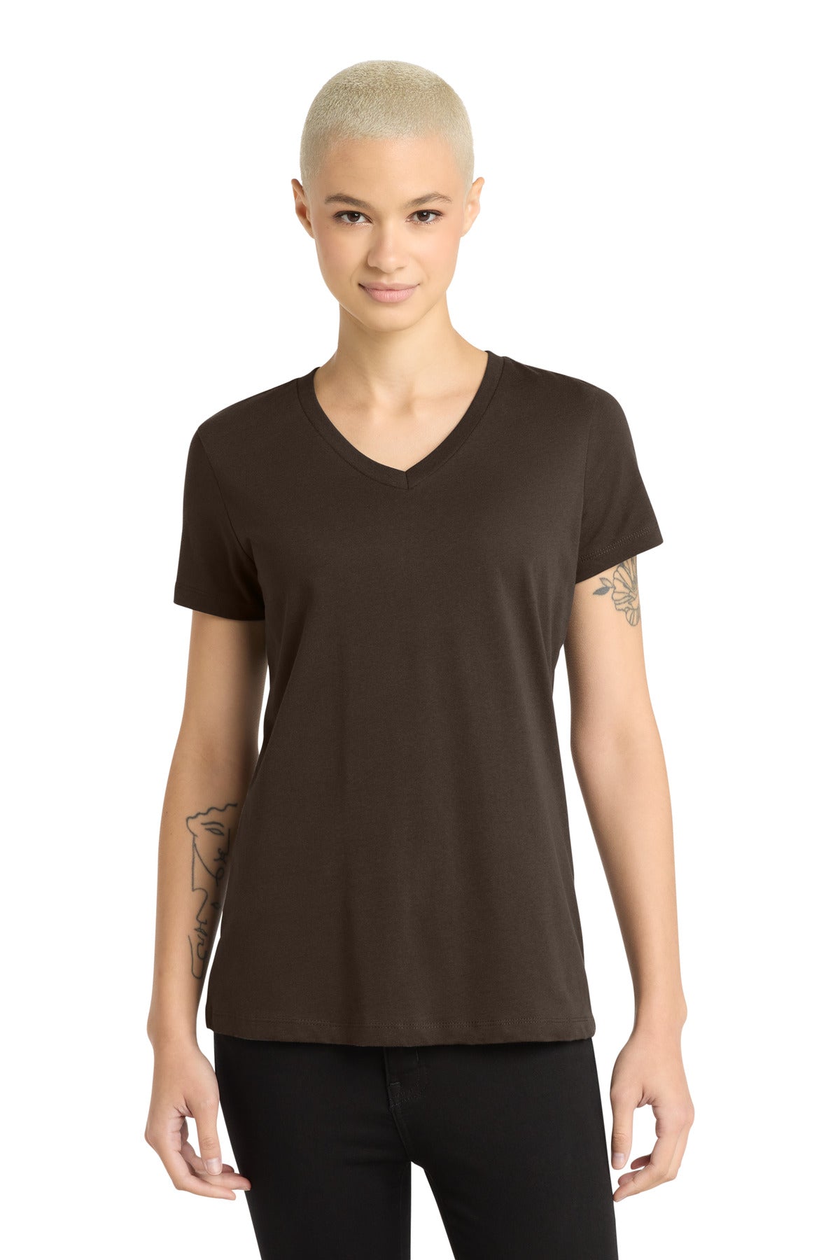 Playera cuello en V Perfect Weight ® para mujer - 4.3 oz | District DM1170L
