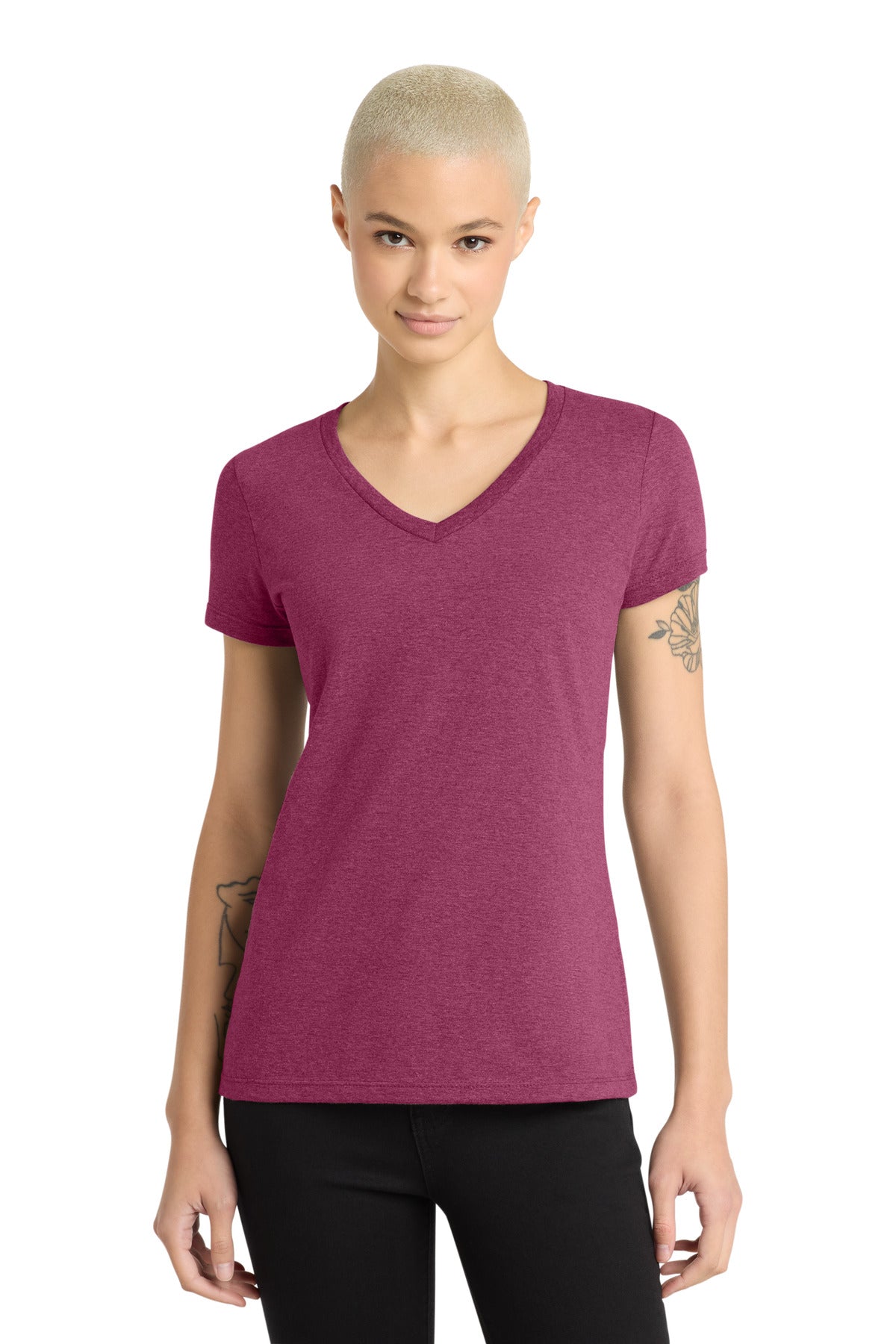 Playera cuello en V Perfect Weight ® para mujer - 4.3 oz | District DM1170L