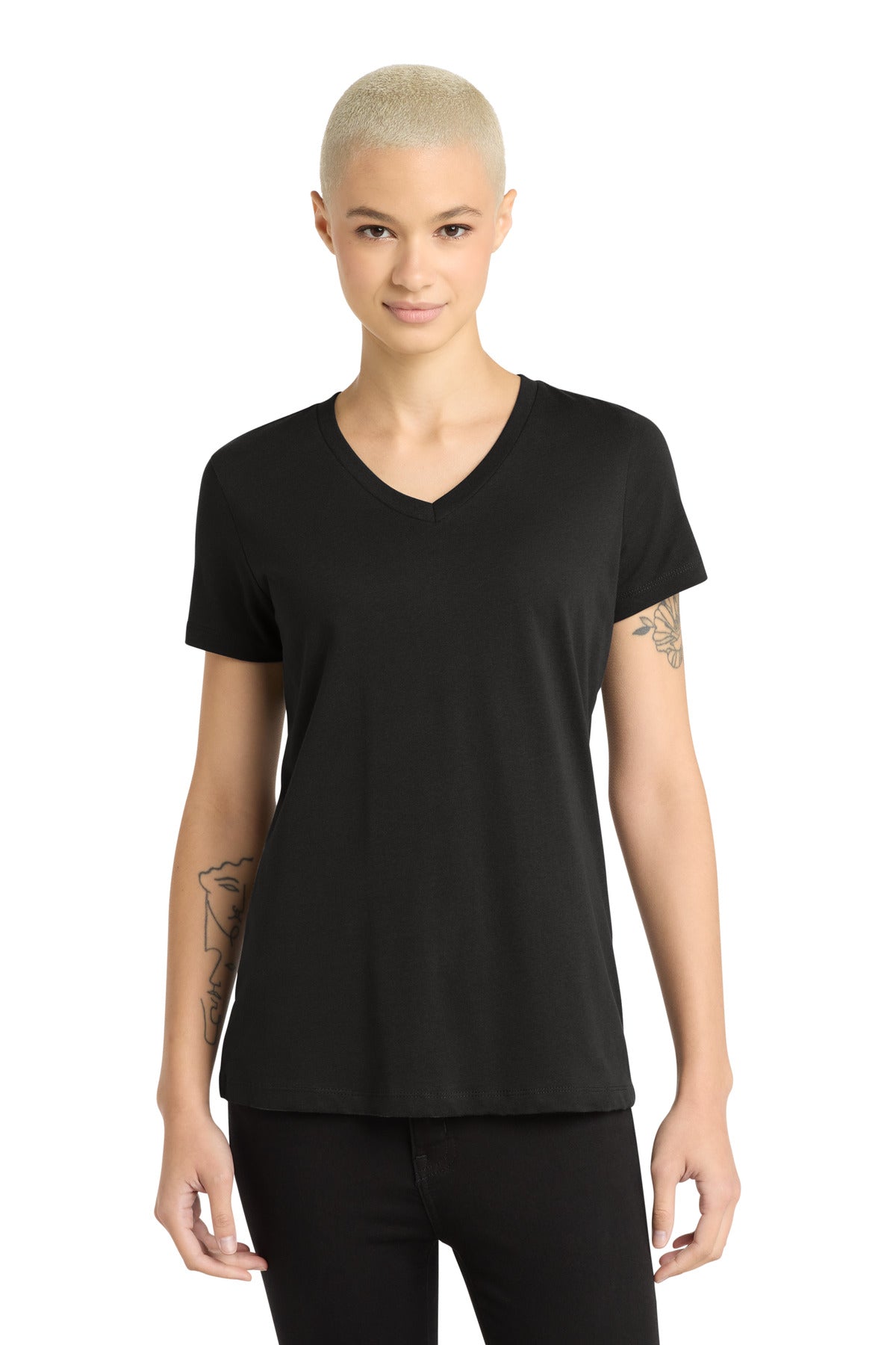 Playera cuello en V Perfect Weight ® para mujer - 4.3 oz | District DM1170L