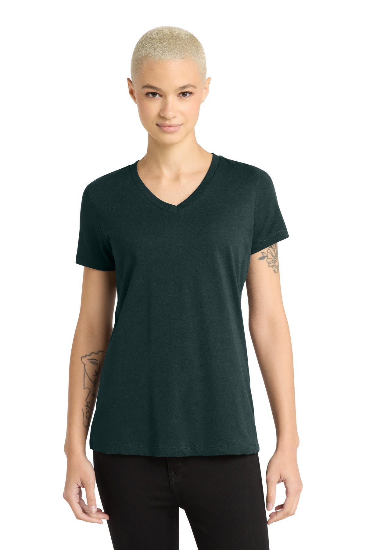 Playera cuello en V Perfect Weight ® para mujer - 4.3 oz | District DM1170L