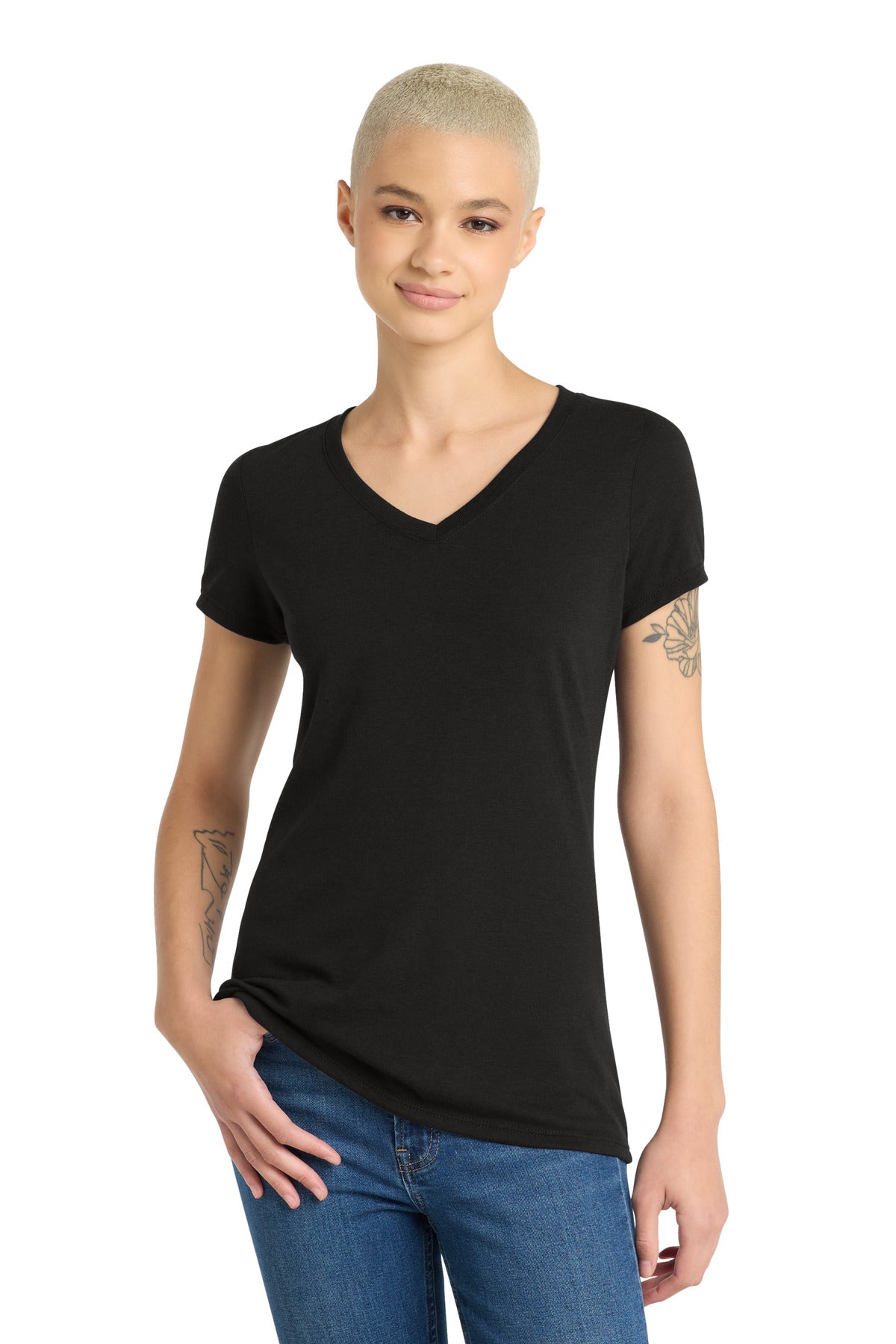 Women's Perfect Tri® V-Neck Tee - 4.5 oz | District DM1350L