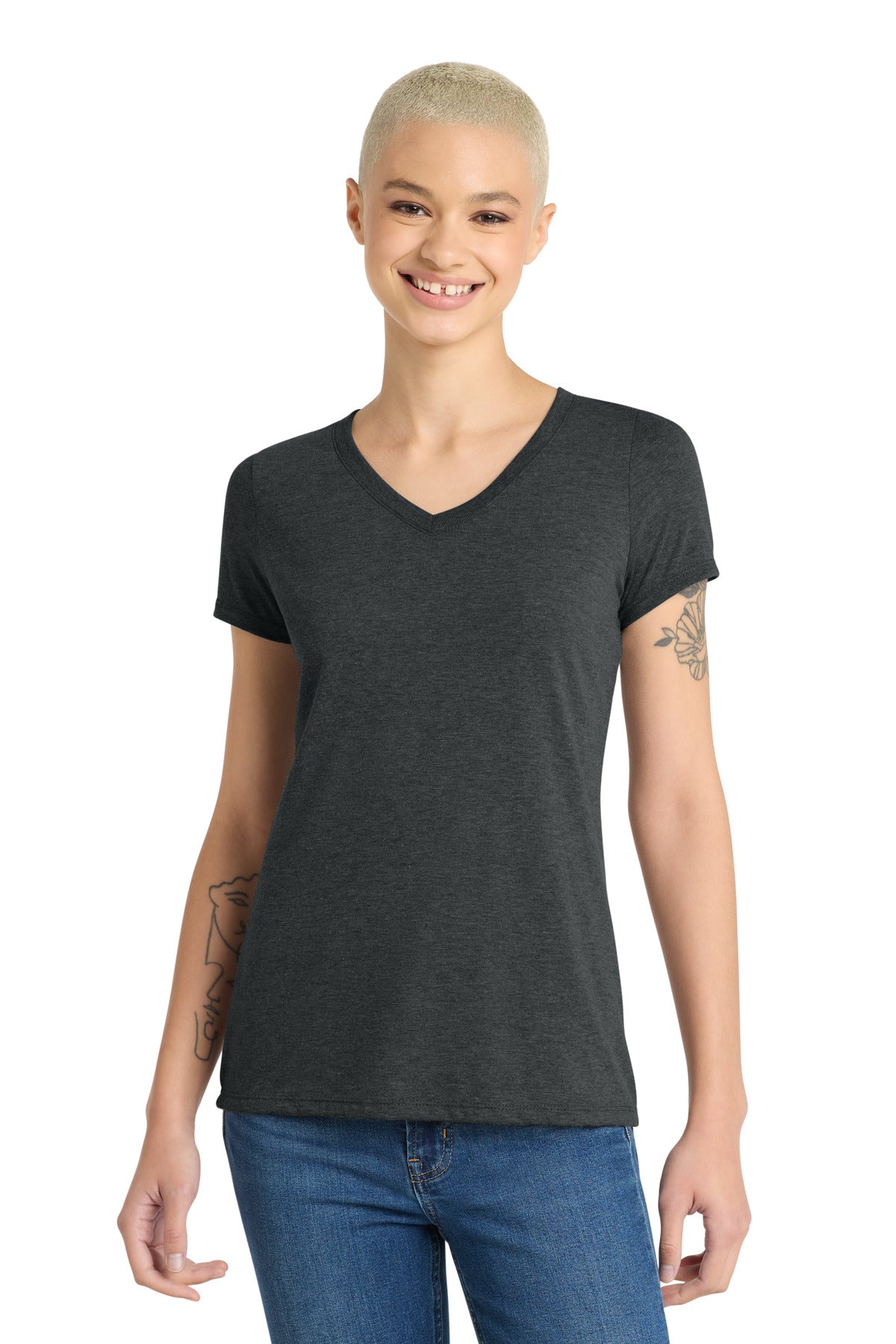 Playera Perfect Tri ® de mujer con cuello en V - 4.5 oz | District DM1350L