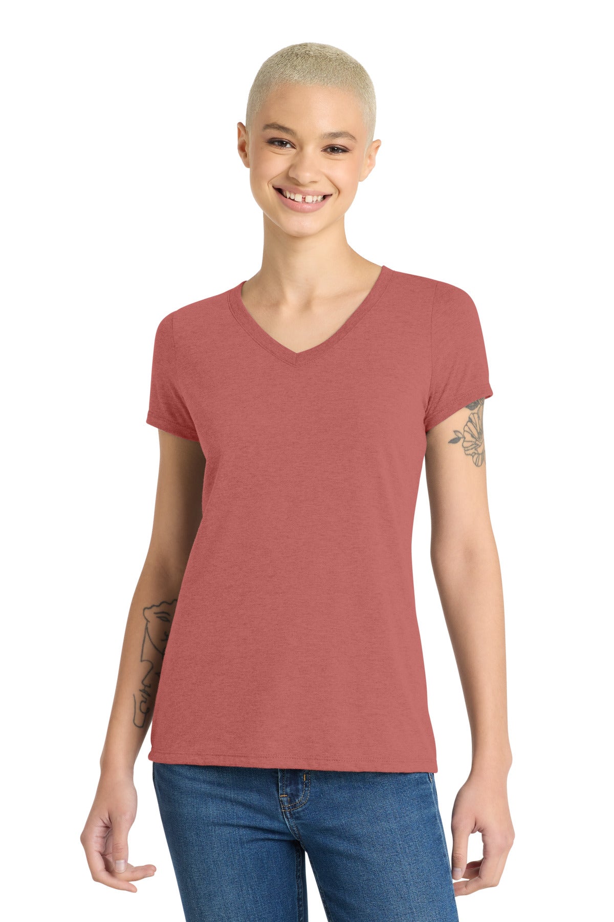 Playera Perfect Tri ® de mujer con cuello en V - 4.5 oz | District DM1350L