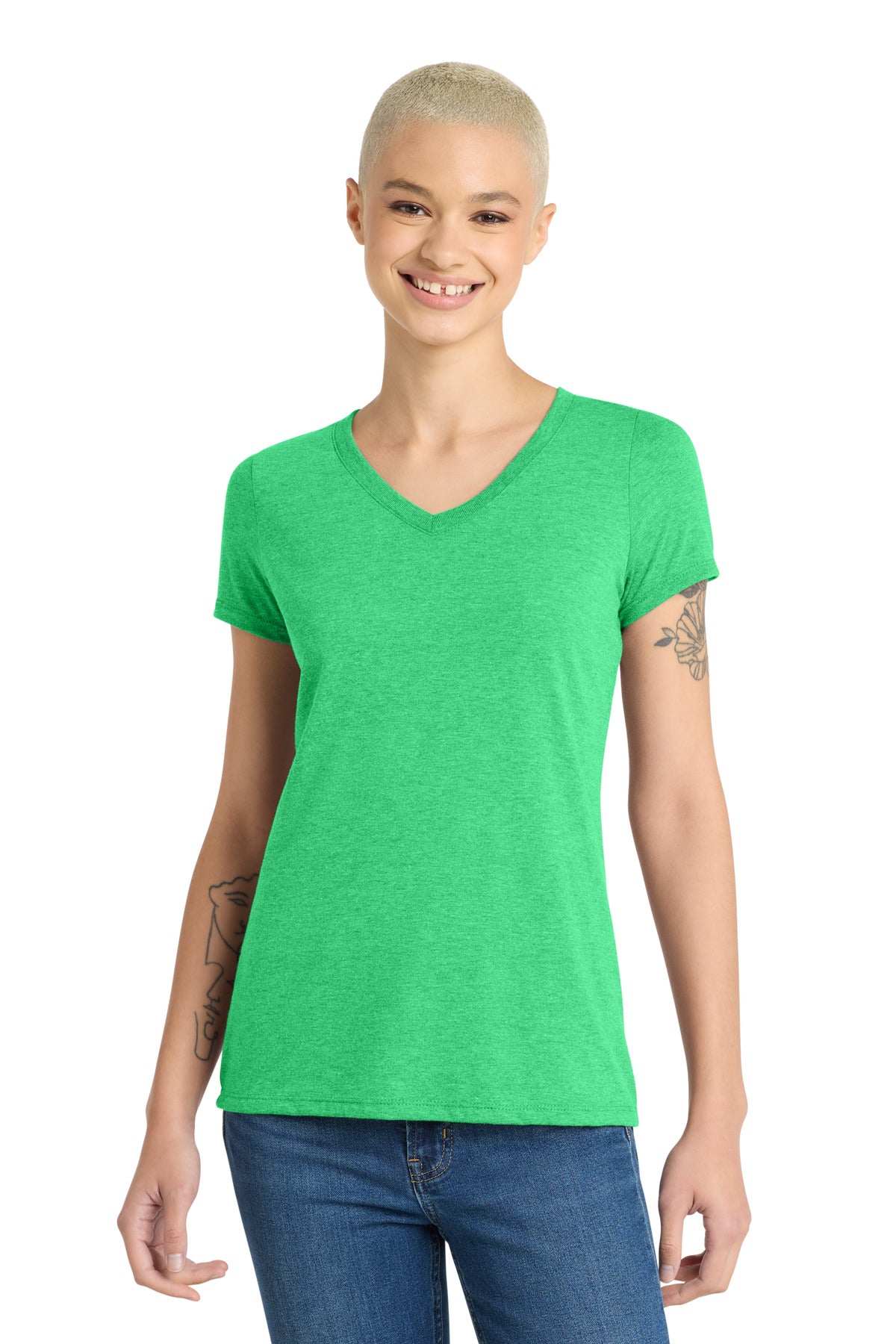 Playera Perfect Tri ® de mujer con cuello en V - 4.5 oz | District DM1350L