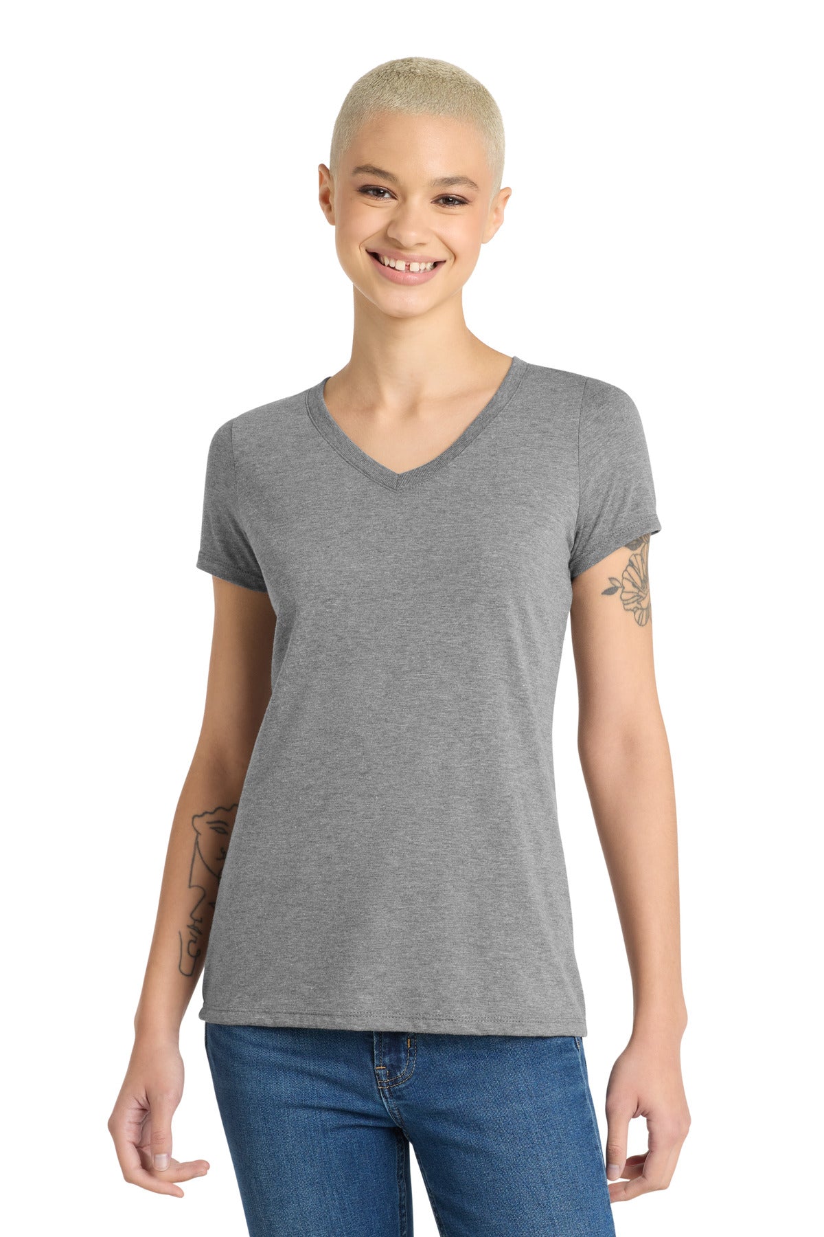 Playera Perfect Tri ® de mujer con cuello en V - 4.5 oz | District DM1350L