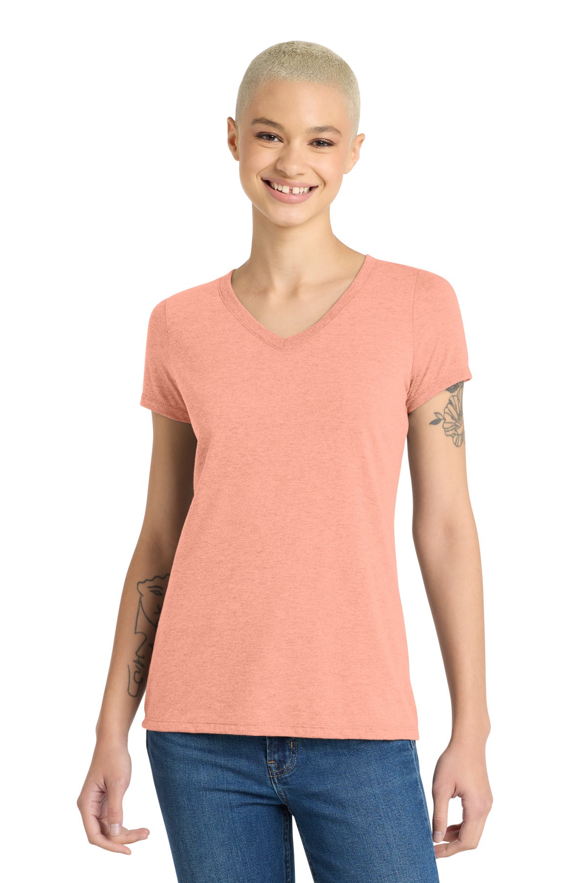 Playera Perfect Tri ® de mujer con cuello en V - 4.5 oz | District DM1350L
