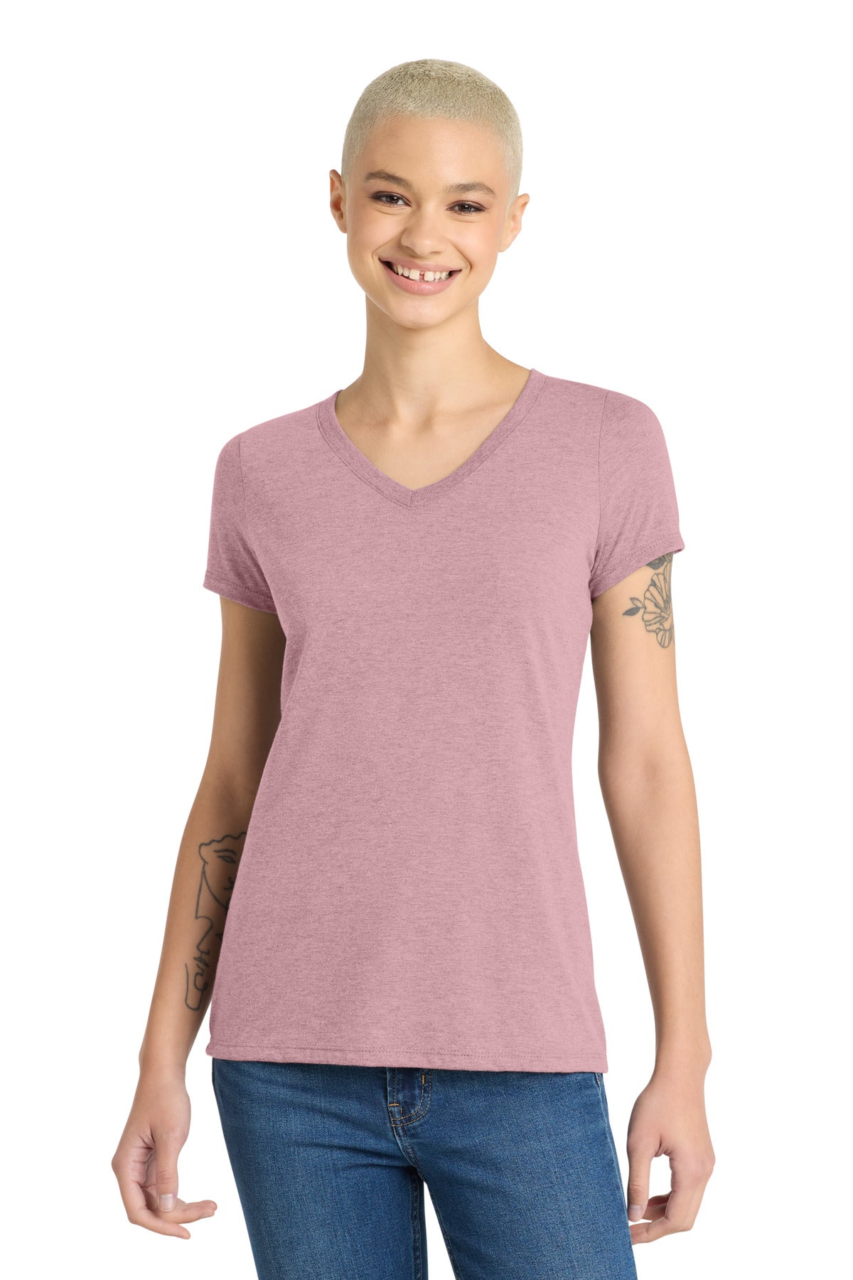 Playera Perfect Tri ® de mujer con cuello en V - 4.5 oz | District DM1350L