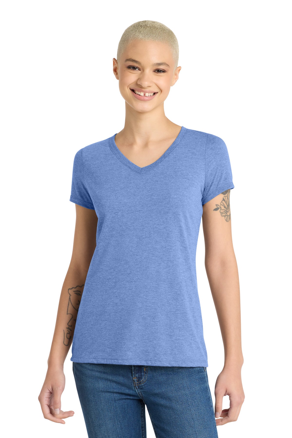Playera Perfect Tri ® de mujer con cuello en V - 4.5 oz | District DM1350L