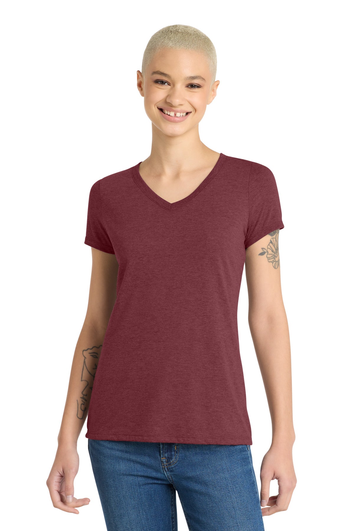 Playera Perfect Tri ® de mujer con cuello en V - 4.5 oz | District DM1350L