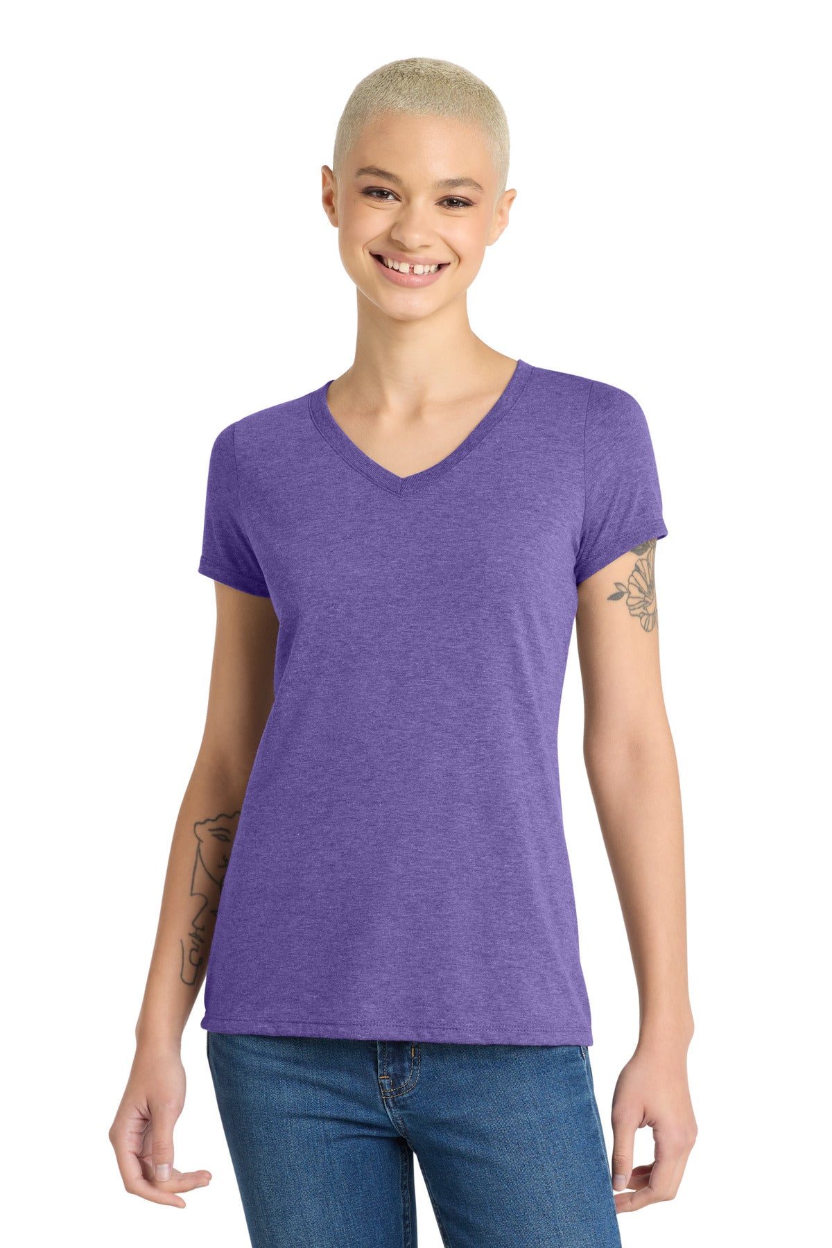 Playera Perfect Tri ® de mujer con cuello en V - 4.5 oz | District DM1350L