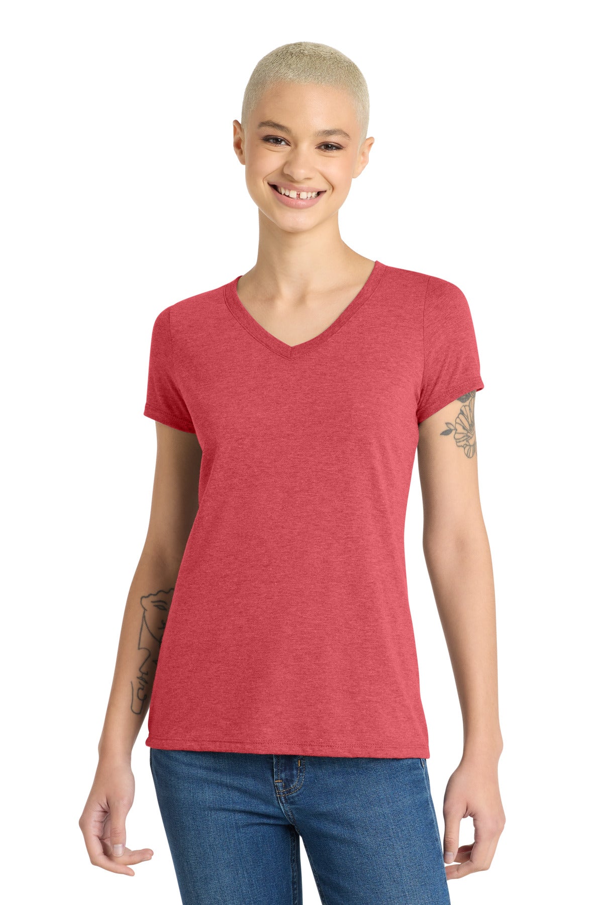 Playera Perfect Tri ® de mujer con cuello en V - 4.5 oz | District DM1350L