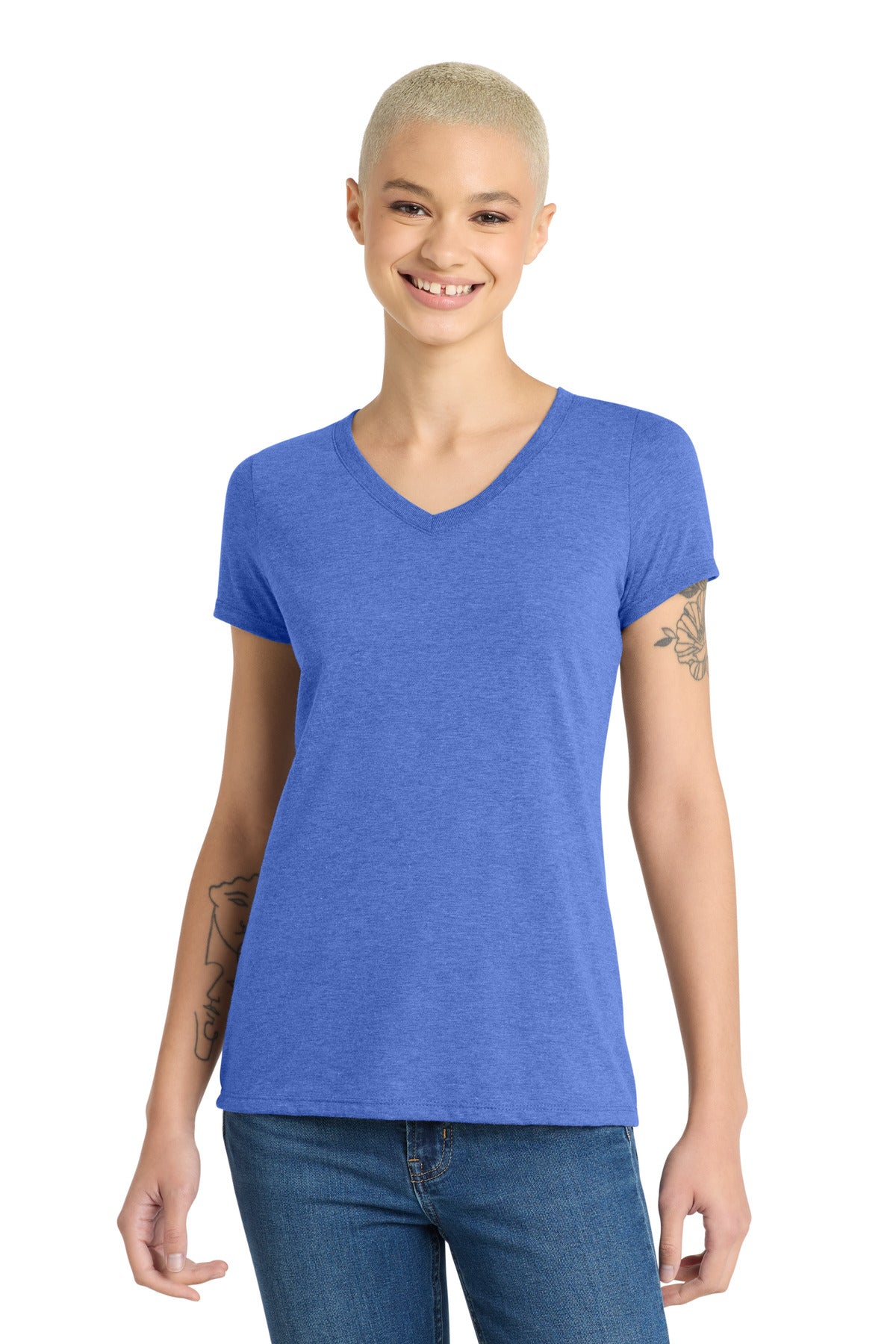 Playera Perfect Tri ® de mujer con cuello en V - 4.5 oz | District DM1350L