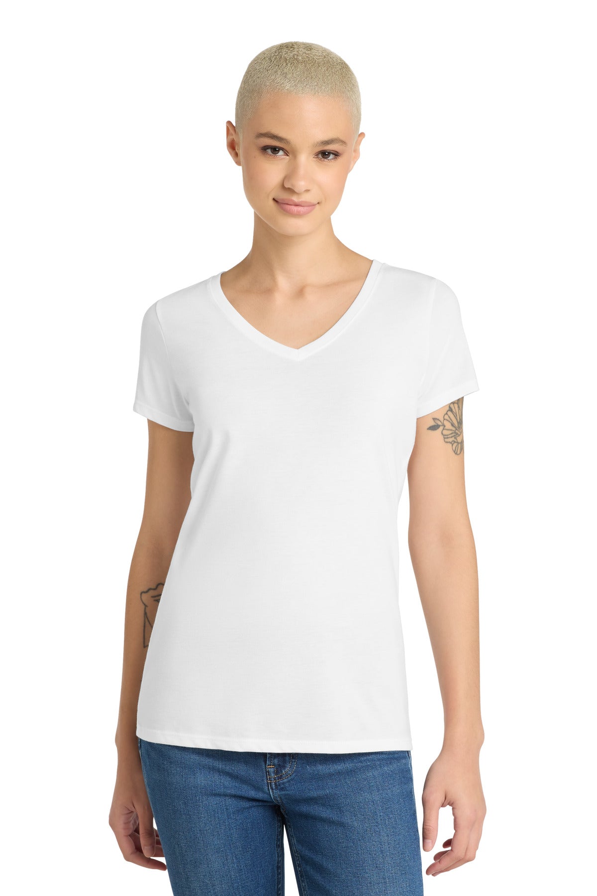 Playera Perfect Tri ® de mujer con cuello en V - 4.5 oz | District DM1350L