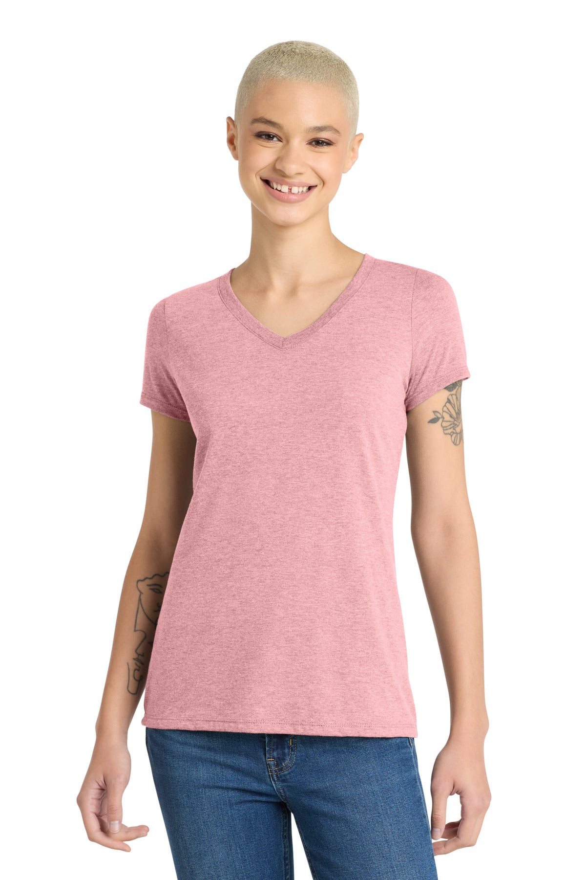 Playera Perfect Tri ® de mujer con cuello en V - 4.5 oz | District DM1350L