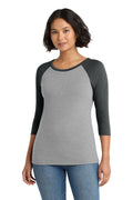 District DM136L Women's Perfect Tri 3/4-Sleeve Raglan